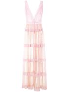 Martha Medeiros Iris Sheer Party Dress - Pink
