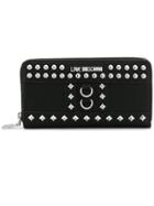 Love Moschino Studded Zip-around Wallet - Black