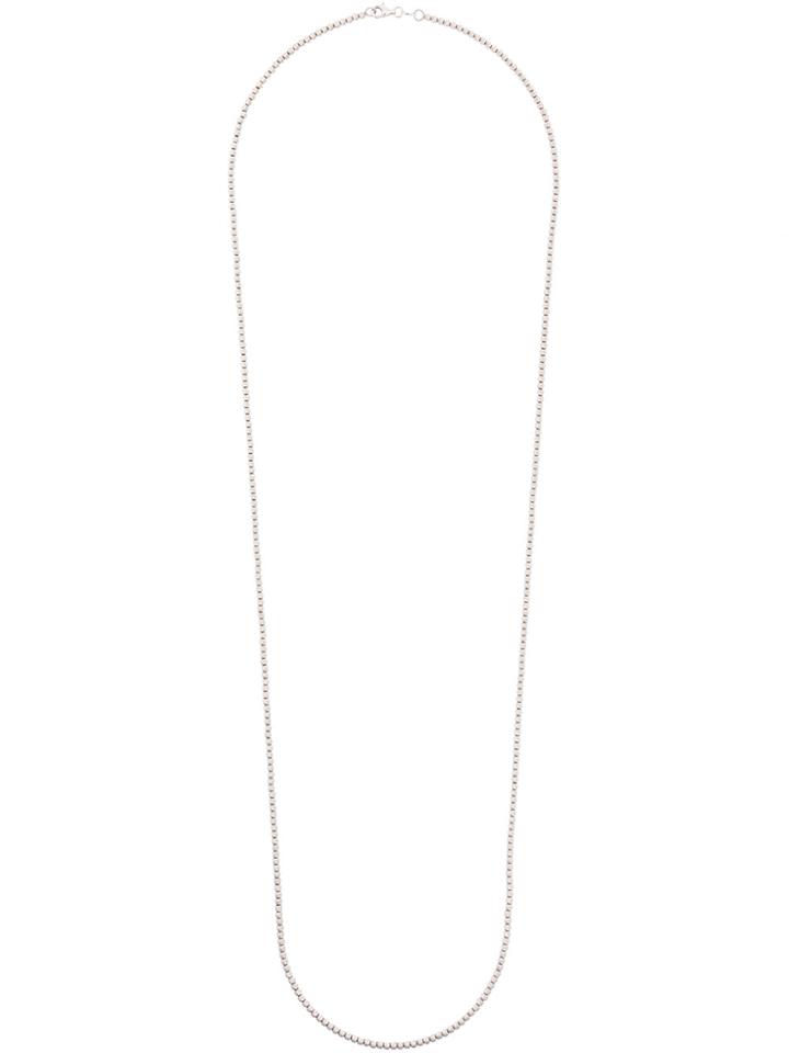 Carolina Bucci 18kt White Gold Long Disco Ball Necklace - Metallic
