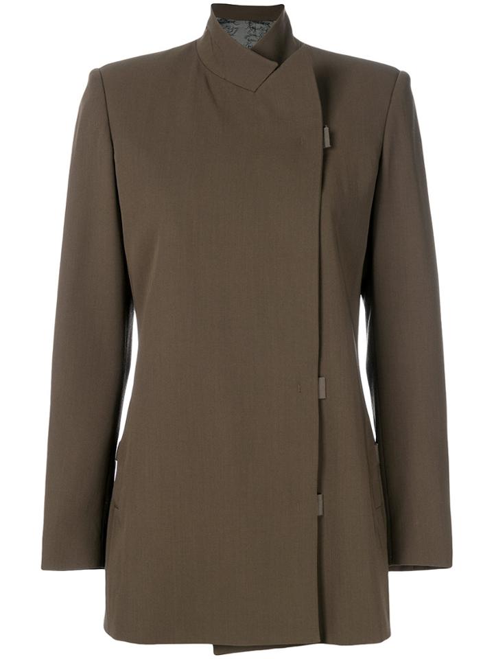 Jean Paul Gaultier Vintage Peaked Lapels Midi Blazer - Brown
