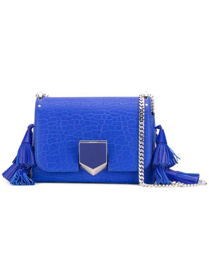 Petite Lockett Tassel Crossbody Bag - Women - Leather - One Size, Blue, Leather, Jimmy Choo