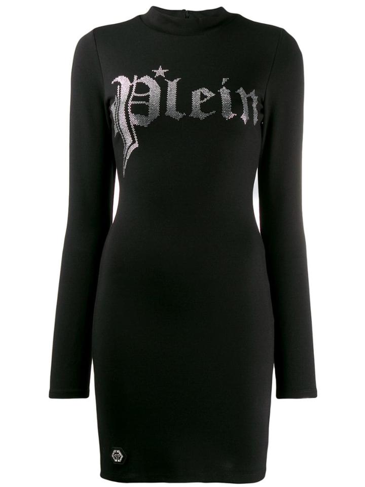 Philipp Plein Gothic Plein Jersey Dress - Black
