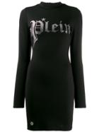 Philipp Plein Gothic Plein Jersey Dress - Black