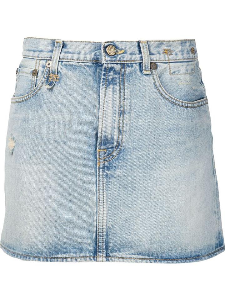R13 Denim Mini Skirt