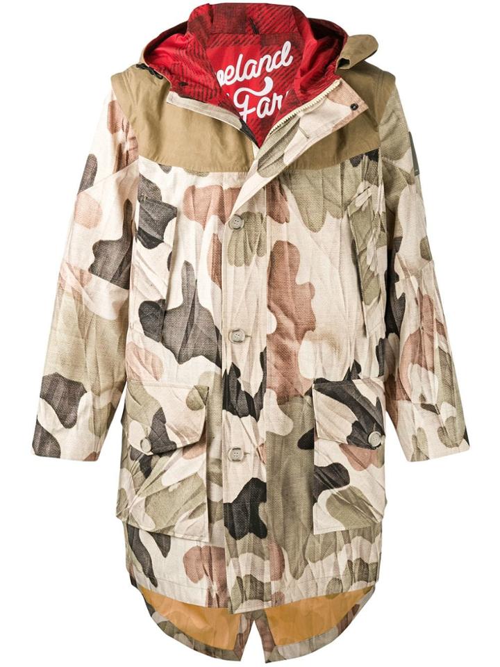 Woolrich Hooded Camouflage Parka - Neutrals