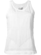 Maison Margiela Fringed Mesh Tank Top, Women's, Size: Medium, White, Silk/cotton/acetate