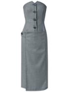 Reinaldo Lourenço - Strapless Dress - Women - Polyester - 36, Grey, Polyester