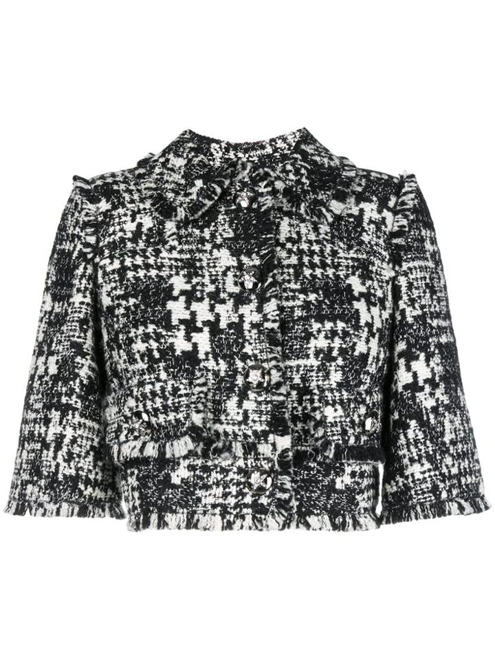 Dolce & Gabbana Raw Detail Boxed Jacket - Black