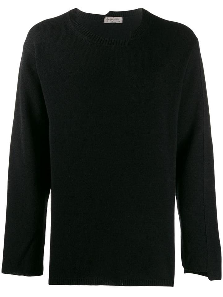Yohji Yamamoto Asymmetric Neck Jumper - Black