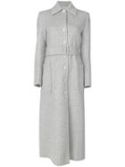 Helmut Lang - Single Breasted Coat - Women - Silk/cashmere/wool - L, Grey, Silk/cashmere/wool