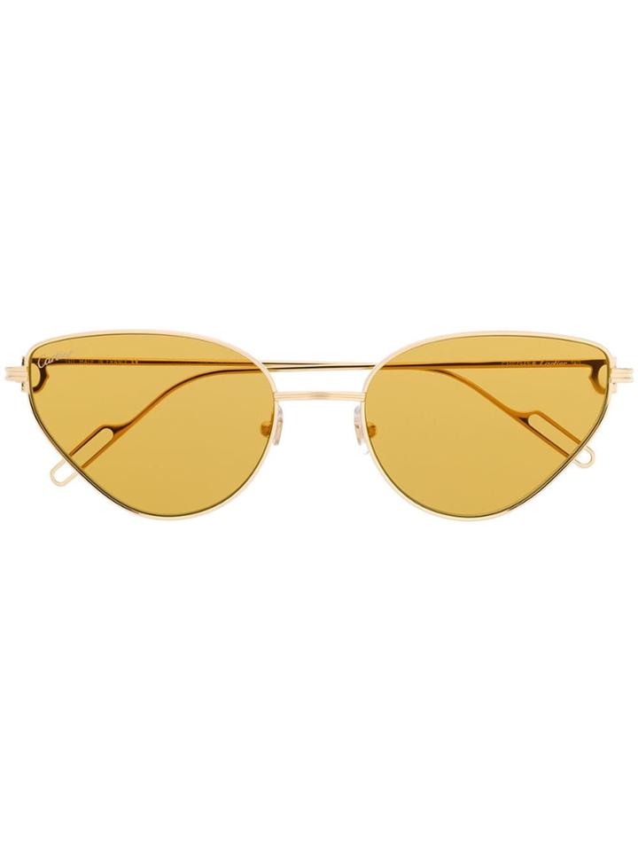 Cartier Cat Eye Sunglasses - Yellow