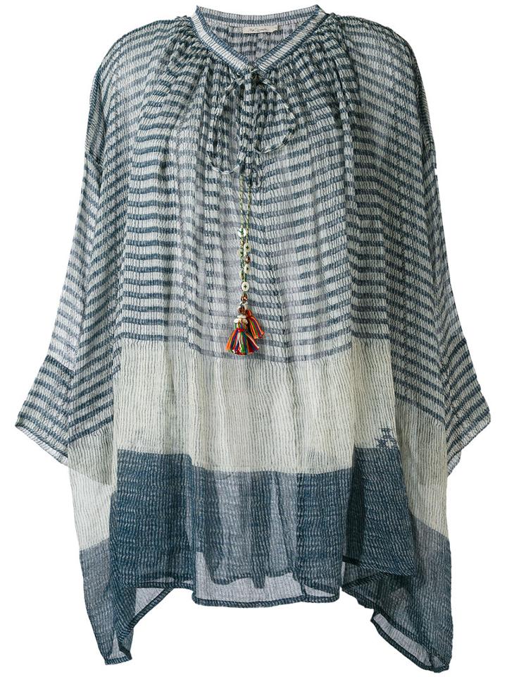 Mes Demoiselles - Printed Wanda Blouse - Women - Cotton - One Size, Blue, Cotton