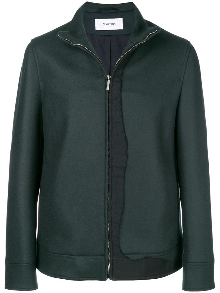 Chalayan High Neck Bomber Jacket - Green