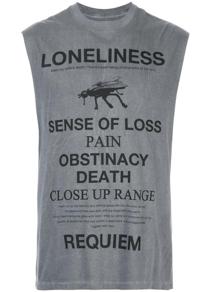Christian Dada Printed Tank Top - Grey