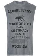 Christian Dada Printed Tank Top - Grey