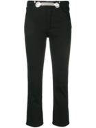 Miaou Cropped Slim-fit Trousers - Black