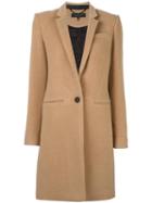 Rag & Bone Welt Pockets Mid Coat, Women's, Size: 6, Nude/neutrals, Wool/nylon/sheep Skin/shearling/cupro