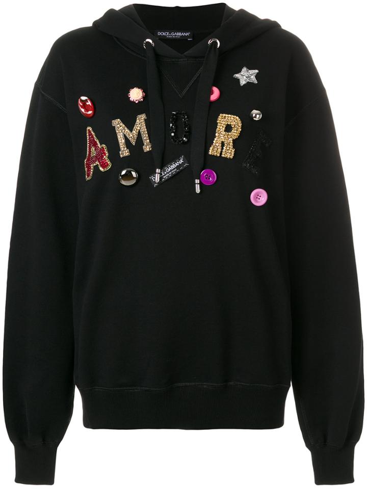 Dolce & Gabbana Amore Hoodie - Black