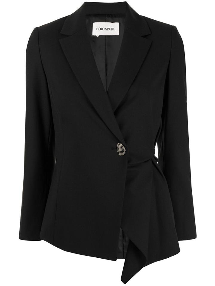 Portspure Asymmetric Blazer - Black