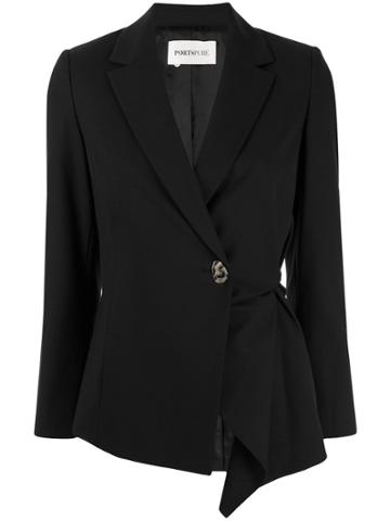 Portspure Asymmetric Blazer - Black