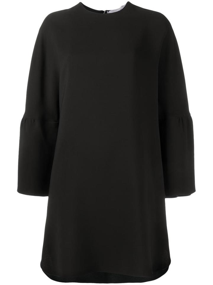 Valentino Round Neck Mini Dress, Women's, Size: 42, Black, Silk