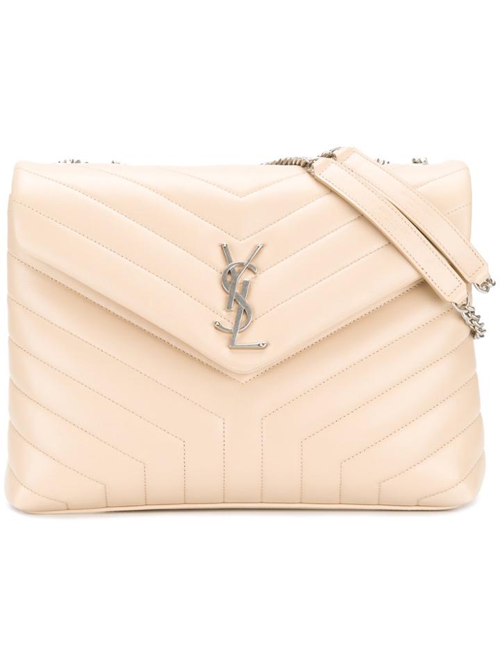 Saint Laurent Loulou Shoulder Bag - Nude & Neutrals