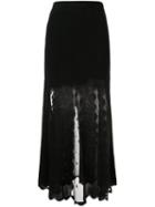 Alexander Mcqueen Ottoman Knit Skirt - Black