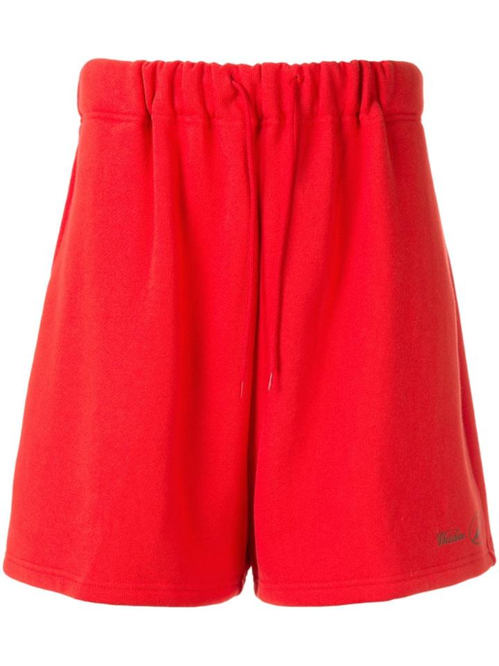 We11done Sweat Shorts - Red