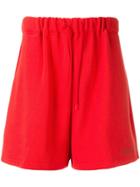 We11done Sweat Shorts - Red