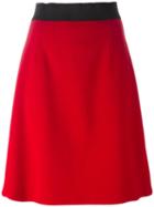 Dolce & Gabbana Classic A-line Skirt, Women's, Size: 42, Red, Virgin Wool/spandex/elastane/silk