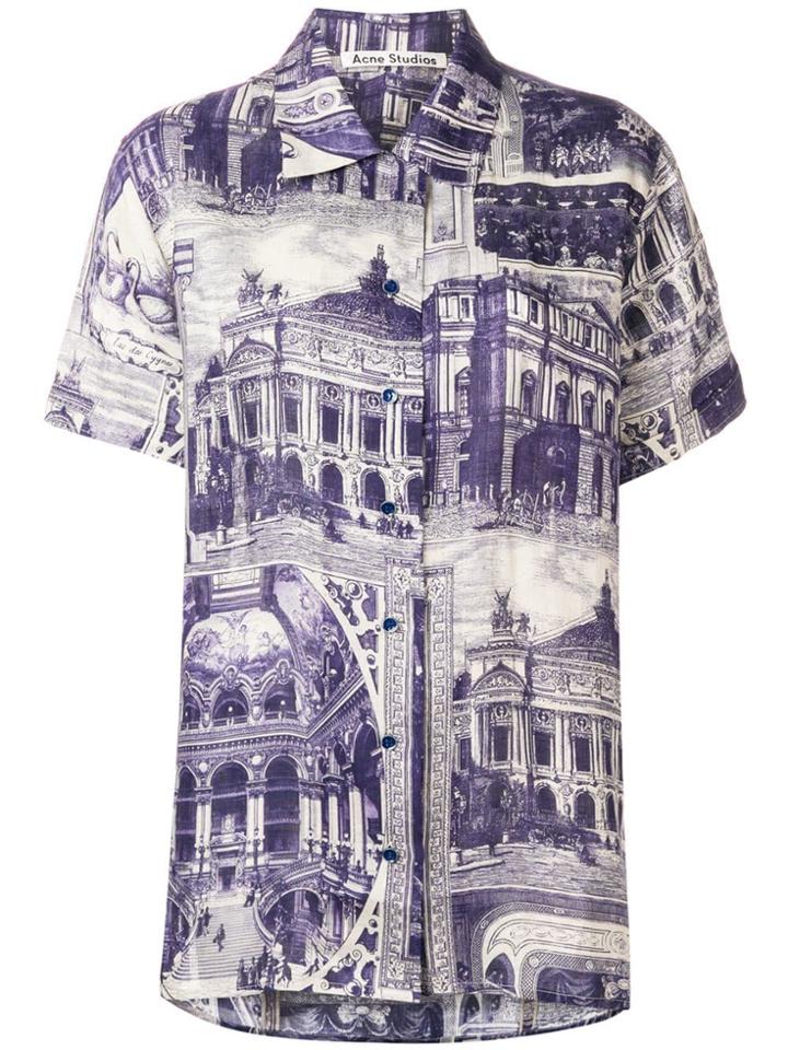 Acne Studios Theatre Print Shirt - Blue