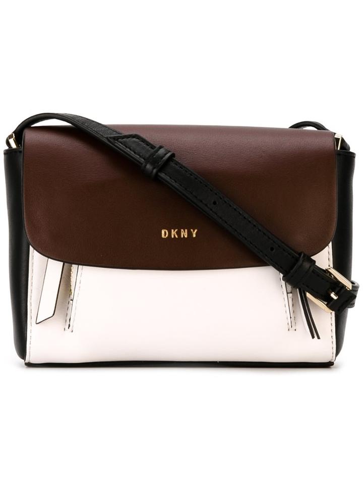Dkny Mini Colour Block Crossbody Bag, Women's, Brown