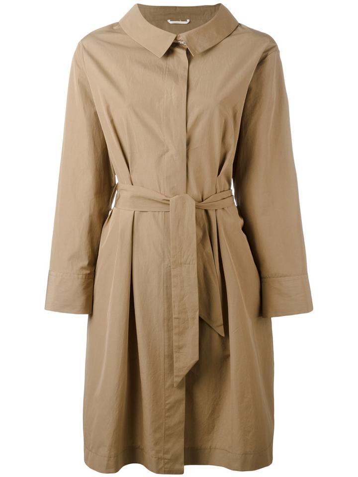 Fabiana Filippi - Classic Trench Coat - Women - Cotton/acetate/polybutylene Terephthalate (pbt) - 48, Women's, Brown, Cotton/acetate/polybutylene Terephthalate (pbt)