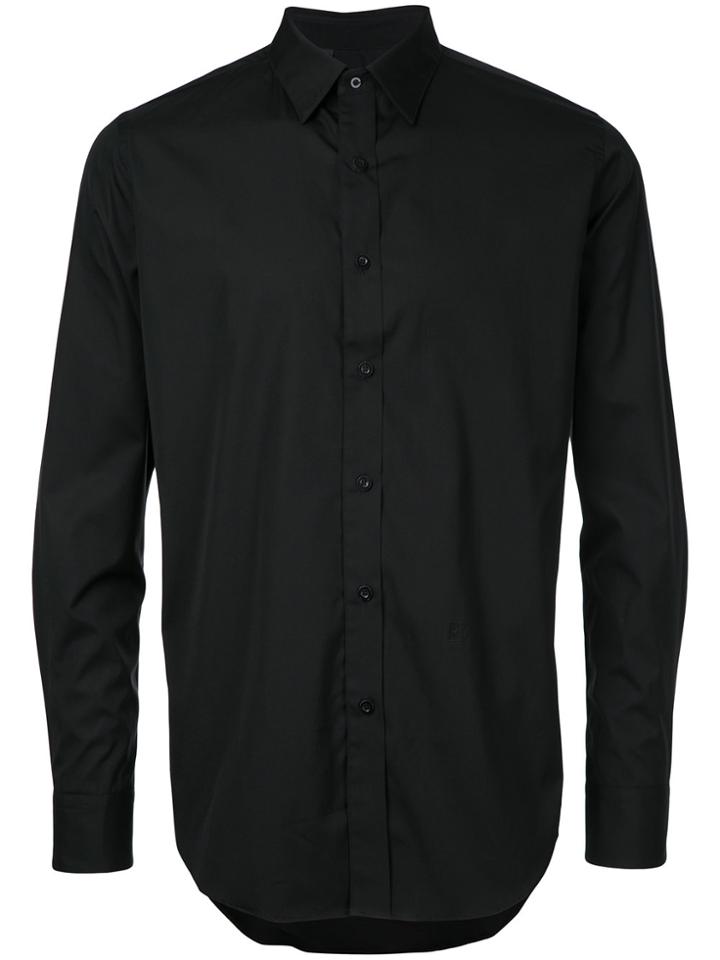 N. Hoolywood Button Down Fitted Shirt - Black