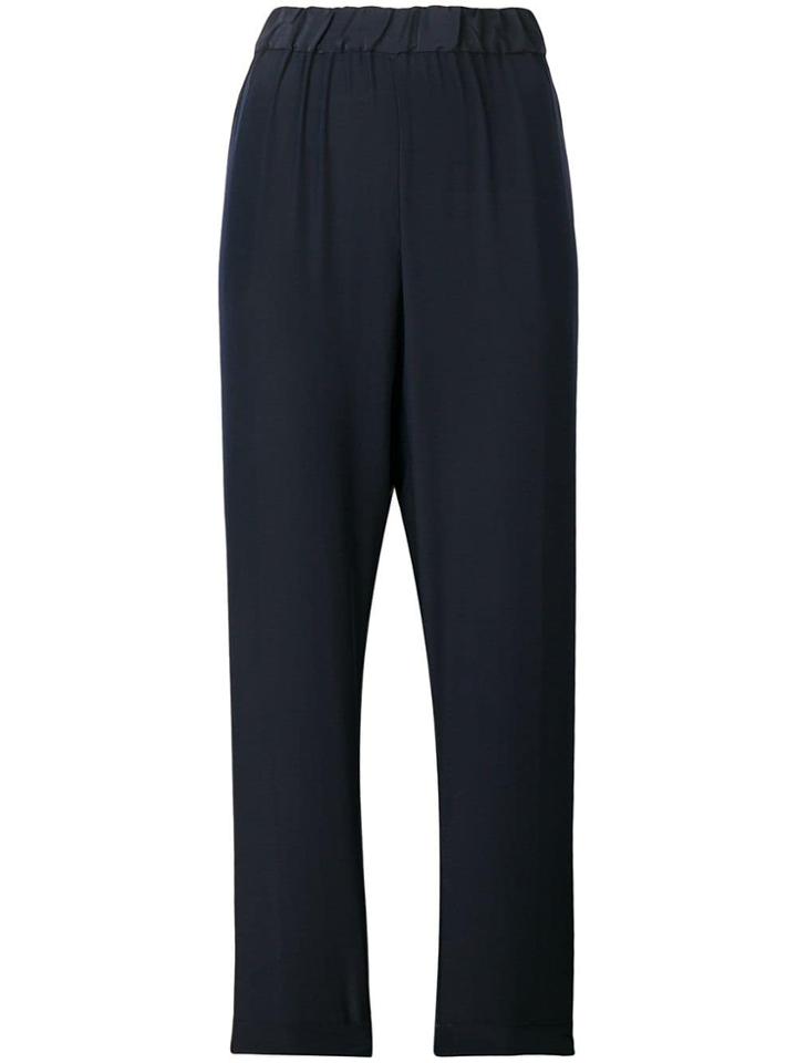 P.a.r.o.s.h. High-rise Cropped Trousers - Blue