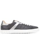 Tod S Panelled Sneakers, Men's, Size: 8, Blue, Leather/rubber/suede