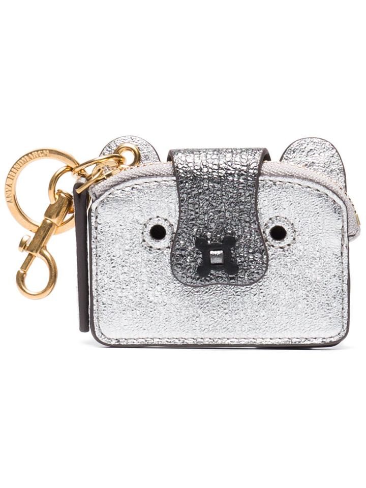 Anya Hindmarch Metallic Silver Husky Coin Purse