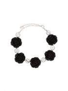 G.v.g.v. Rose And Rhinestone Choker - Black