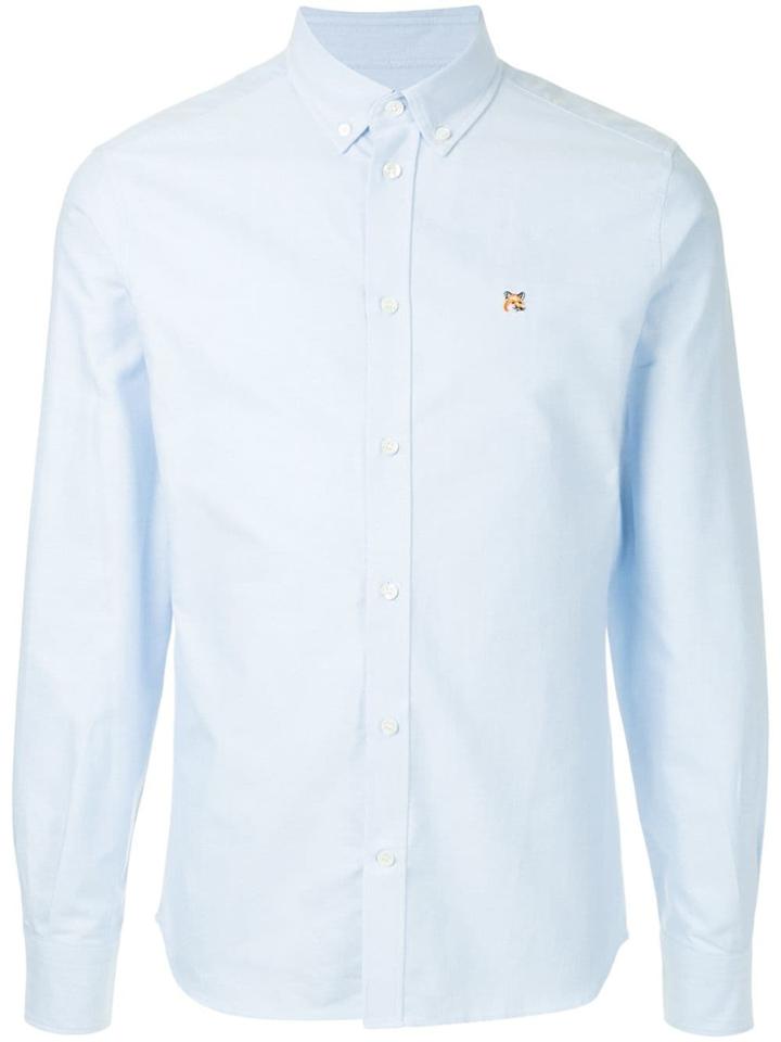 Maison Kitsuné Oxford Fox Head Shirt - Blue