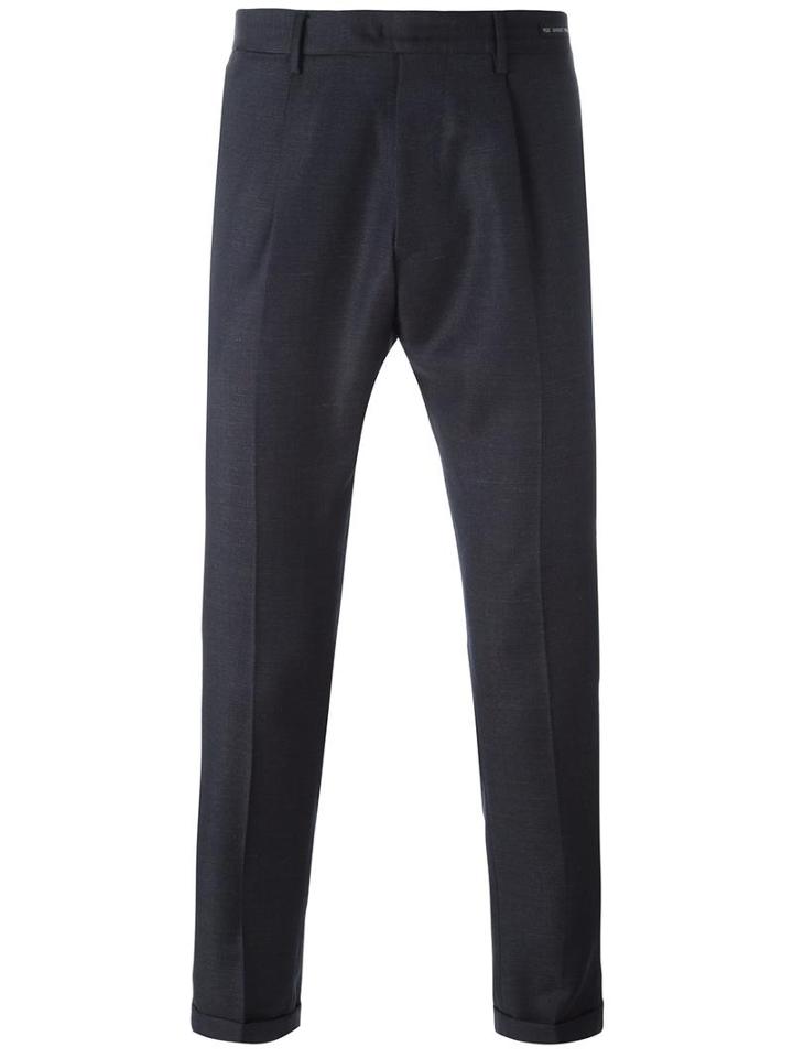 Pt01 'assay' Carrot Fit Trousers, Men's, Size: 52, Blue, Virgin Wool/mohair
