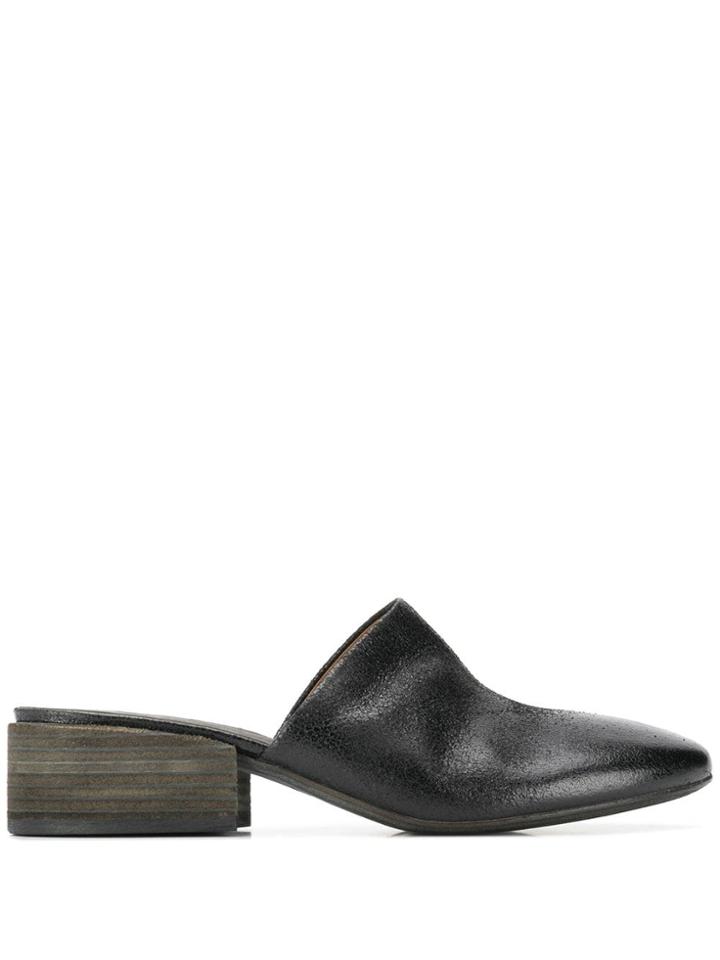 Marsèll Low Heel Mules - Black