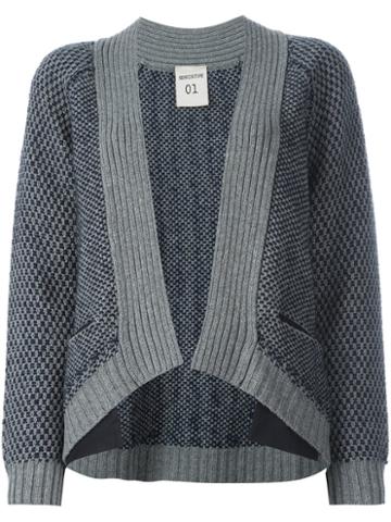 Erika Cavallini 'semicouture Fitz' Cardigan, Women's, Size: Medium, Grey, Polyamide/viscose/cashmere/wool