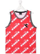 Diadora Junior Teen Logo Print Tank Top - Red