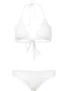 Marysia 'broadway Triangle Top & Brief Bottom' Bikini, Women's, Size: Medium, White, Polyamide/spandex/elastane