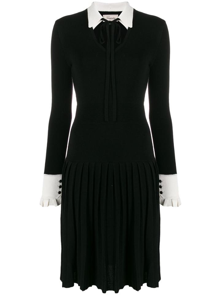 Temperley London Elsie Pleated Midi Dress - Black