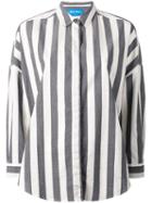 Mih Jeans Statement Stripe Shirt, Women's, Size: Small, Grey, Cotton