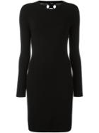 Versus Floral Laser-cut Mini Dress, Women's, Size: 38, Black, Viscose/polyester