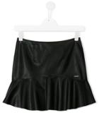 Dsquared2 Kids Leather Effect Mini Skirt - Black