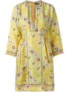Isabel Marant - 'thurman' Dress - Women - Silk/cotton/polyester/viscose - 38, Yellow/orange, Silk/cotton/polyester/viscose
