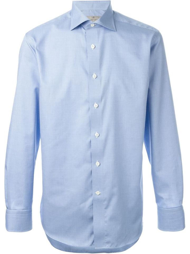 Canali Houndstooth Print Shirt